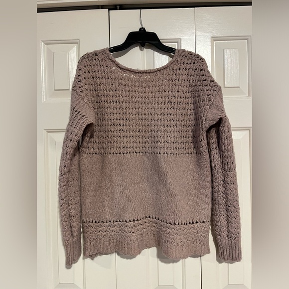 Free People Womens Crashing Waves Slouchy Oversized Wool Knit Pullover Sweater - Picture 7 of 10